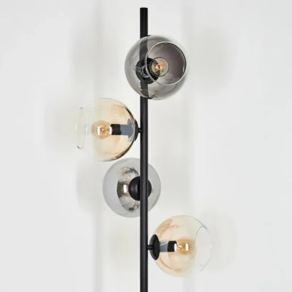 hofstein Koyoto Lampadaire 31 cm Ambre, Clair, Fumé, 4 lumières* Lampes Modernes