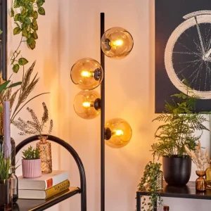 hofstein Koyoto Lampadaire 31 cm Ambre, 4 lumières* Lampes En Verre