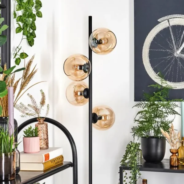 hofstein Koyoto Lampadaire 31 cm Ambre, 4 lumières* Lampes En Verre