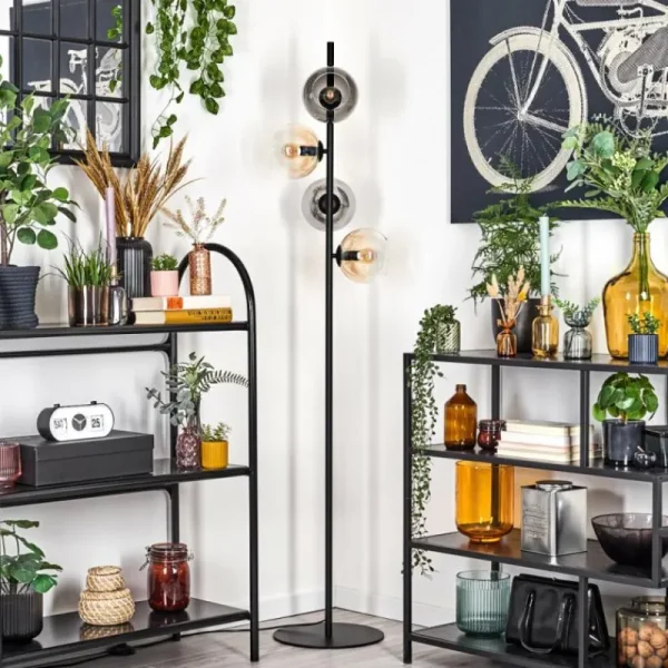 hofstein Koyoto Lampadaire 31 cm Ambre, Clair, Fumé, 4 lumières* Lampes Modernes