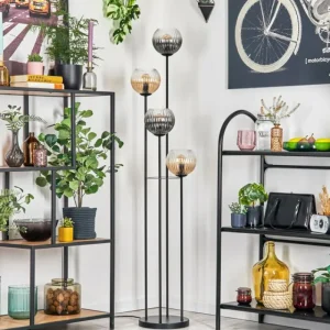 hofstein Koyoto Lampadaire 30 cm Ambre, Clair, Fumé, 4 lumières* Lampes Modernes