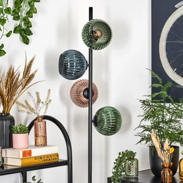 hofstein Koyoto Lampadaire 31 cm Bleu, Vert, Cuivré, 4 lumières* Lampes Modernes