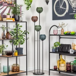 hofstein Koyoto Lampadaire 30 cm Bleu, Vert, Cuivré, 4 lumières* Lampes Modernes