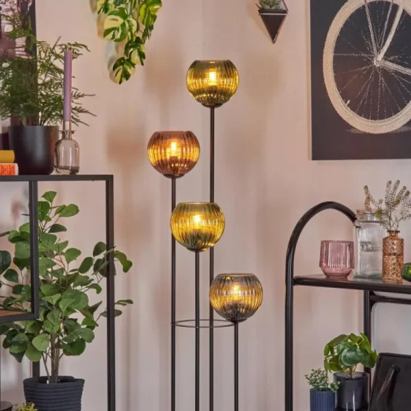 hofstein Koyoto Lampadaire 30 cm Bleu, Vert, Cuivré, 4 lumières* Lampes Modernes