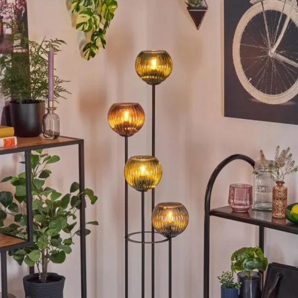 hofstein Koyoto Lampadaire 30 cm Bleu, Vert, Cuivré, 4 lumières* Lampes Modernes