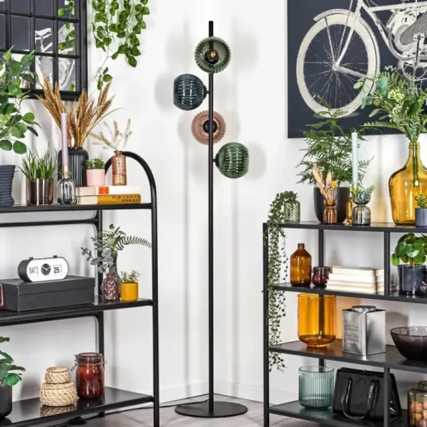 hofstein Koyoto Lampadaire 31 cm Bleu, Vert, Cuivré, 4 lumières* Lampes Modernes
