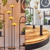 hofstein Koyoto Lampadaire 30 cm Bois clair, Noir, 4 lumières* Lampes Modernes