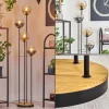 hofstein Koyoto Lampadaire 30 cm Bois foncé, Noir, 4 lumières* Lampes Modernes