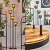 hofstein Koyoto Lampadaire 30 cm Bois clair, Noir, 4 lumières* Lampes Modernes