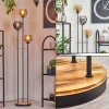 hofstein Koyoto Lampadaire 25 cm Bois clair, Noir, 3 lumières* Lampes Modernes