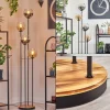 hofstein Koyoto Lampadaire 30 cm Bois clair, Noir, 4 lumières* Lampes Modernes