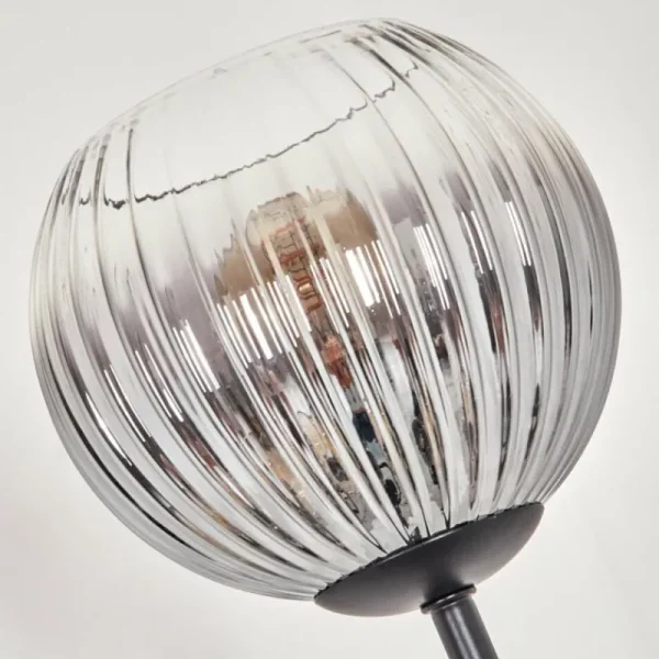 hofstein Koyoto Lampadaire 30 cm Bois foncé, Noir, 3 lumières* Lampes Modernes