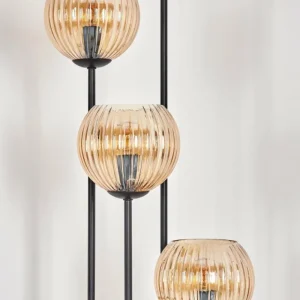 hofstein Koyoto Lampadaire 30 cm Bois clair, Noir, 4 lumières* Lampes Modernes