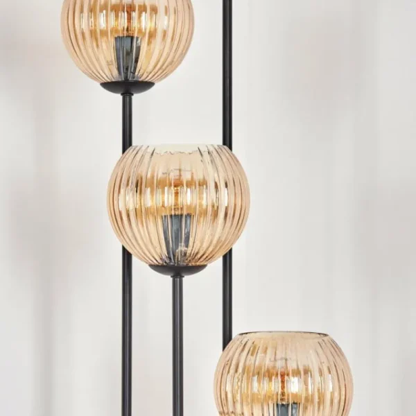 hofstein Koyoto Lampadaire 30 cm Bois clair, Noir, 4 lumières* Lampes Modernes