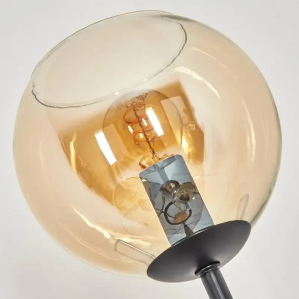 hofstein Koyoto Lampadaire 30 cm Bois foncé, Noir, 3 lumières* Lampes Modernes