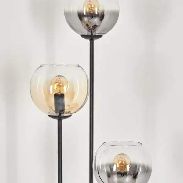 hofstein Koyoto Lampadaire 30 cm Bois clair, Noir, 3 lumières* Lampes Modernes