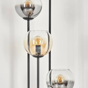 hofstein Koyoto Lampadaire 30 cm Bois clair, Noir, 4 lumières* Lampes Modernes
