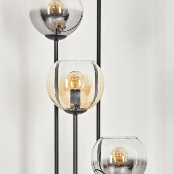 hofstein Koyoto Lampadaire 30 cm Bois clair, Noir, 4 lumières* Lampes Modernes