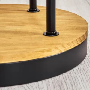 hofstein Koyoto Lampadaire 30 cm Bois foncé, Noir, 4 lumières* Lampes Modernes