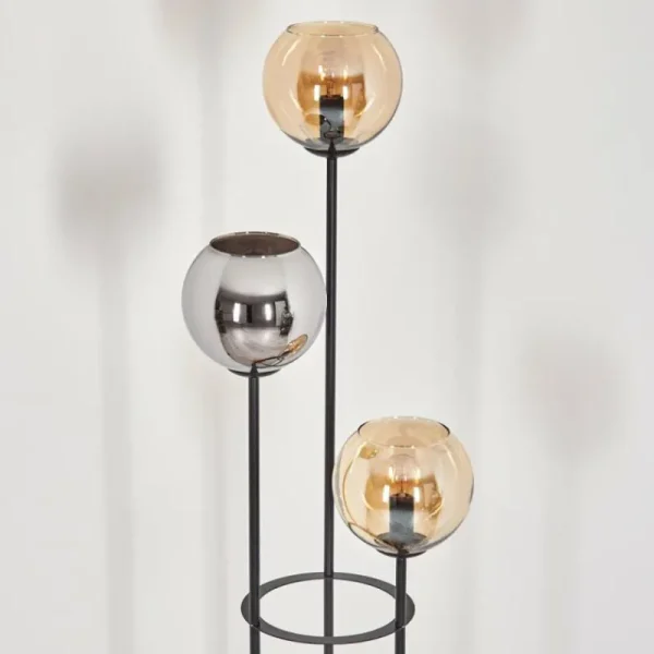 hofstein Koyoto Lampadaire 25 cm Bois clair, Noir, 3 lumières* Lampes Modernes