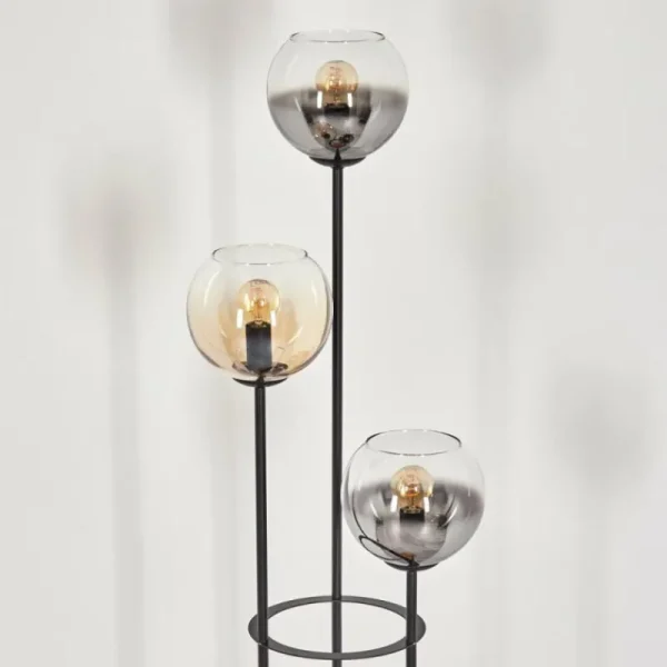 hofstein Koyoto Lampadaire 30 cm Bois clair, Noir, 3 lumières* Lampes Modernes