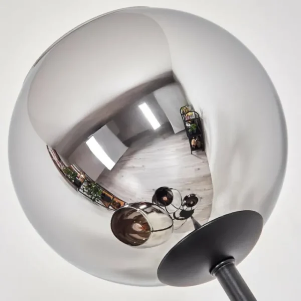 hofstein Koyoto Lampadaire 30 cm Chrome, Fumé, 4 lumières* Lampes Modernes