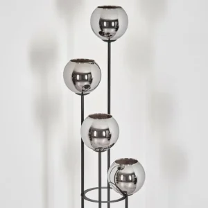 hofstein Koyoto Lampadaire 30 cm Chrome, Fumé, 4 lumières* Lampes Modernes