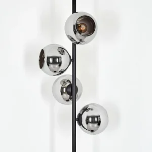 hofstein Koyoto Lampadaire 31 cm Chrome, Fumé, 4 lumières* Lampes Modernes