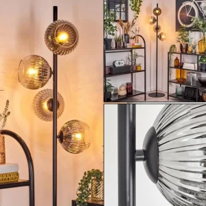hofstein Koyoto Lampadaire 31 cm Clair, Fumé, 4 lumières* Lampes Modernes