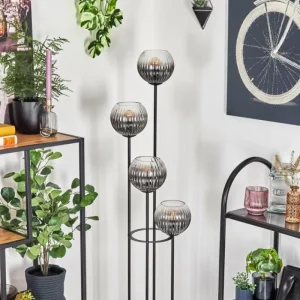 hofstein Koyoto Lampadaire 30 cm Clair, Fumé, 4 lumières* Lampes Modernes