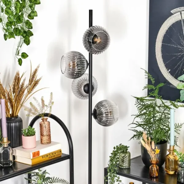 hofstein Koyoto Lampadaire 31 cm Clair, Fumé, 4 lumières* Lampes Modernes