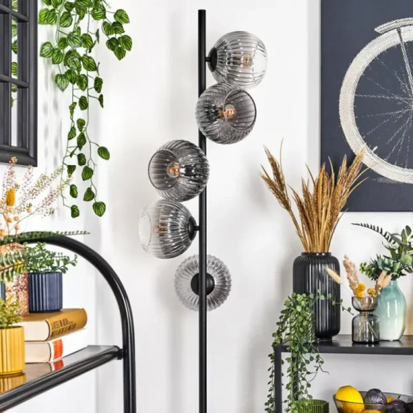 hofstein Koyoto Lampadaire 33 cm Clair, Fumé, 5 lumières* Lampes Modernes