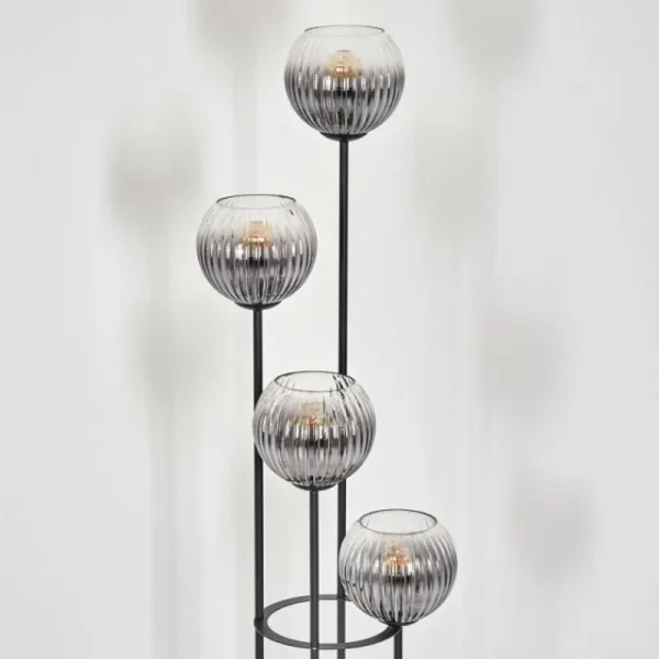 hofstein Koyoto Lampadaire 30 cm Clair, Fumé, 4 lumières* Lampes Modernes
