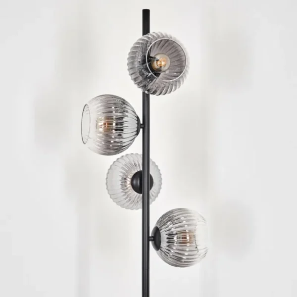 hofstein Koyoto Lampadaire 31 cm Clair, Fumé, 4 lumières* Lampes Modernes