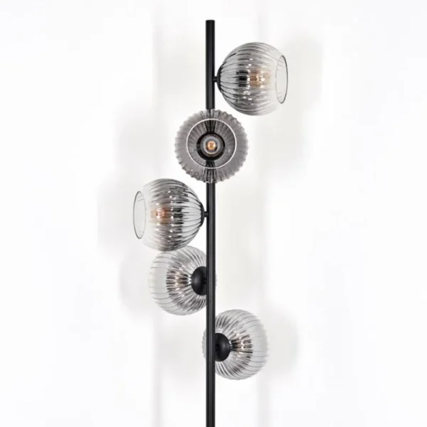 hofstein Koyoto Lampadaire 33 cm Clair, Fumé, 5 lumières* Lampes Modernes