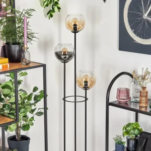 hofstein Koyoto Lampadaire 30 cm Noir, 3 lumières* Lampes Modernes