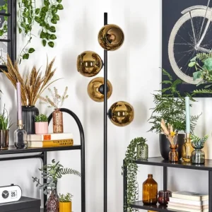 hofstein Koyoto Lampadaire 31 cm Or, 4 lumières* Lampes En Verre