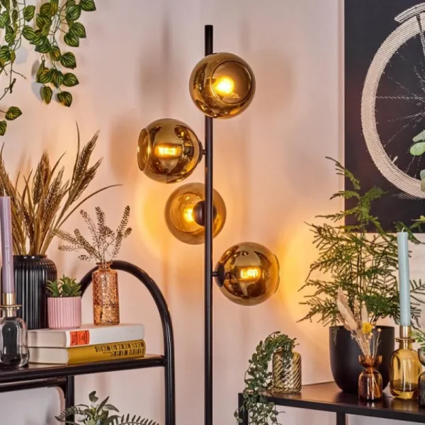 hofstein Koyoto Lampadaire 31 cm Or, 4 lumières* Lampes En Verre