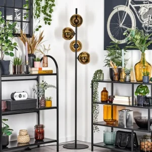 hofstein Koyoto Lampadaire 31 cm Or, 4 lumières* Lampes En Verre