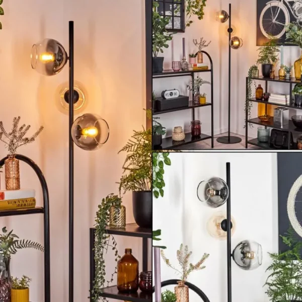 hofstein Koyoto Lampadaire Ambre, Clair, Fumé, 3 lumières* Lampes Modernes