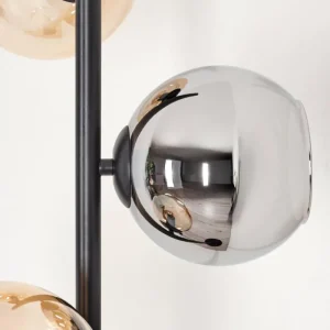 hofstein Koyoto Lampadaire Ambre, Chrome, Fumé, 3 lumières* Lampes Modernes