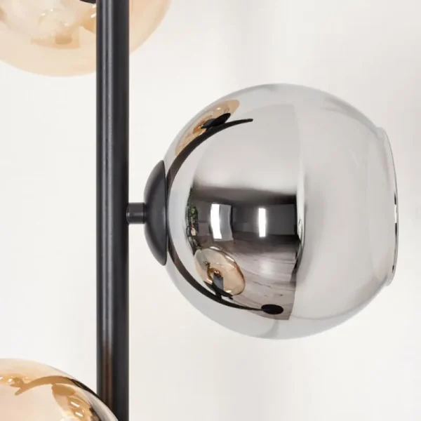 hofstein Koyoto Lampadaire Ambre, Chrome, Fumé, 3 lumières* Lampes Modernes