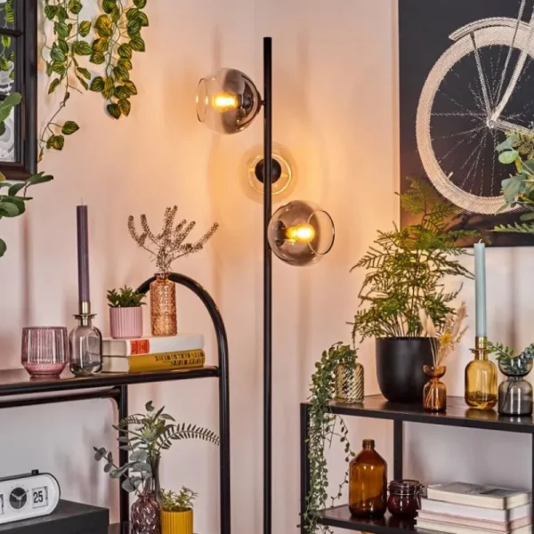 hofstein Koyoto Lampadaire Ambre, Clair, Fumé, 3 lumières* Lampes Modernes