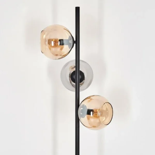 hofstein Koyoto Lampadaire Ambre, Chrome, Fumé, 3 lumières* Lampes Modernes