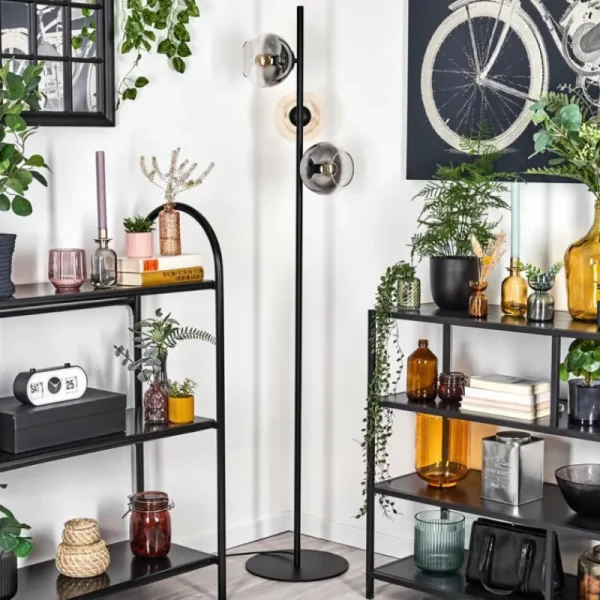 hofstein Koyoto Lampadaire Ambre, Clair, Fumé, 3 lumières* Lampes Modernes