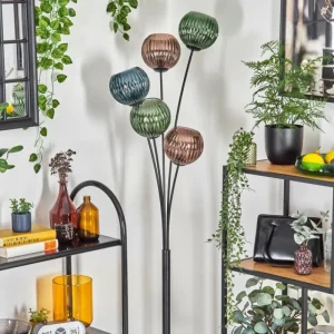 hofstein Koyoto Lampadaire Bleu, Vert, Cuivré, 5 lumières* Lampes Modernes