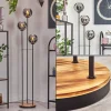 hofstein Koyoto Lampadaire Bois clair, Noir, 3 lumières* Lampes Modernes