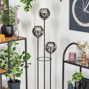 hofstein Koyoto Lampadaire Bois clair, Noir, 3 lumières* Lampes Modernes