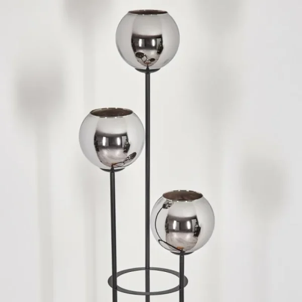 hofstein Koyoto Lampadaire Bois clair, Noir, 3 lumières* Lampes Modernes