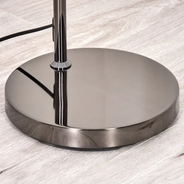 hofstein Koyoto Lampadaire Chrome, Noir, 1 lumière* Lampes En Verre